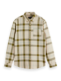 Herringbone Check Shirt-Beige