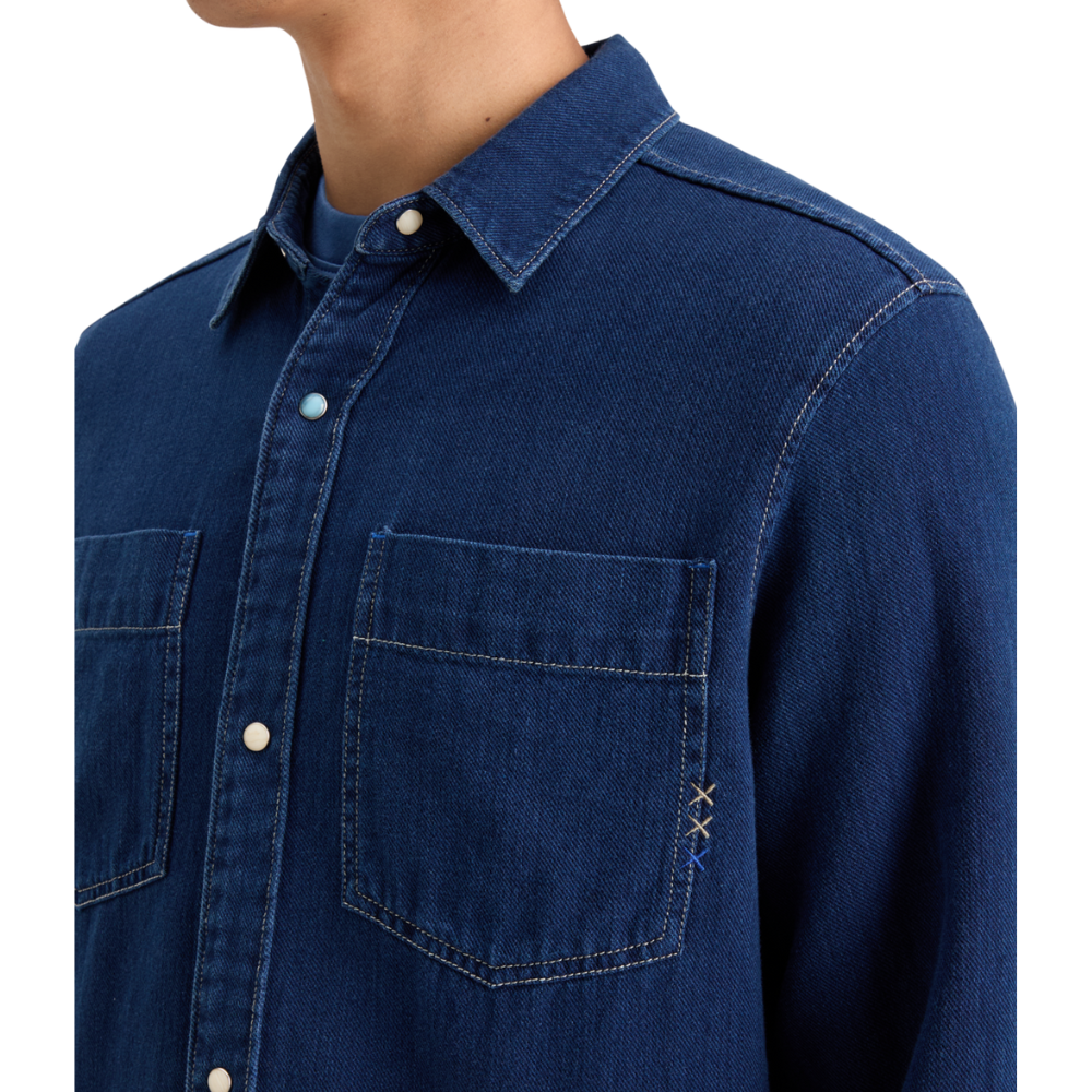 Regular Fit Premium Indigo Twill Washed Shirt