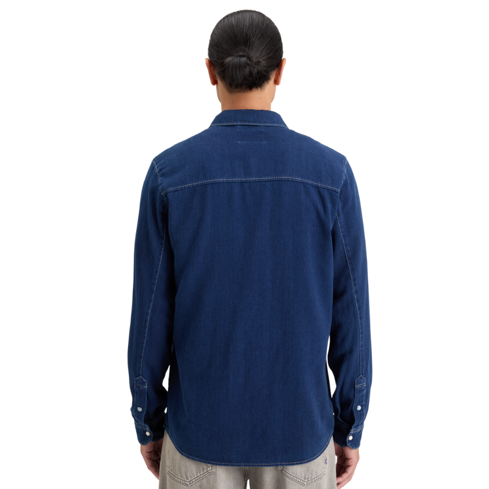 Regular Fit Premium Indigo Twill Washed Shirt