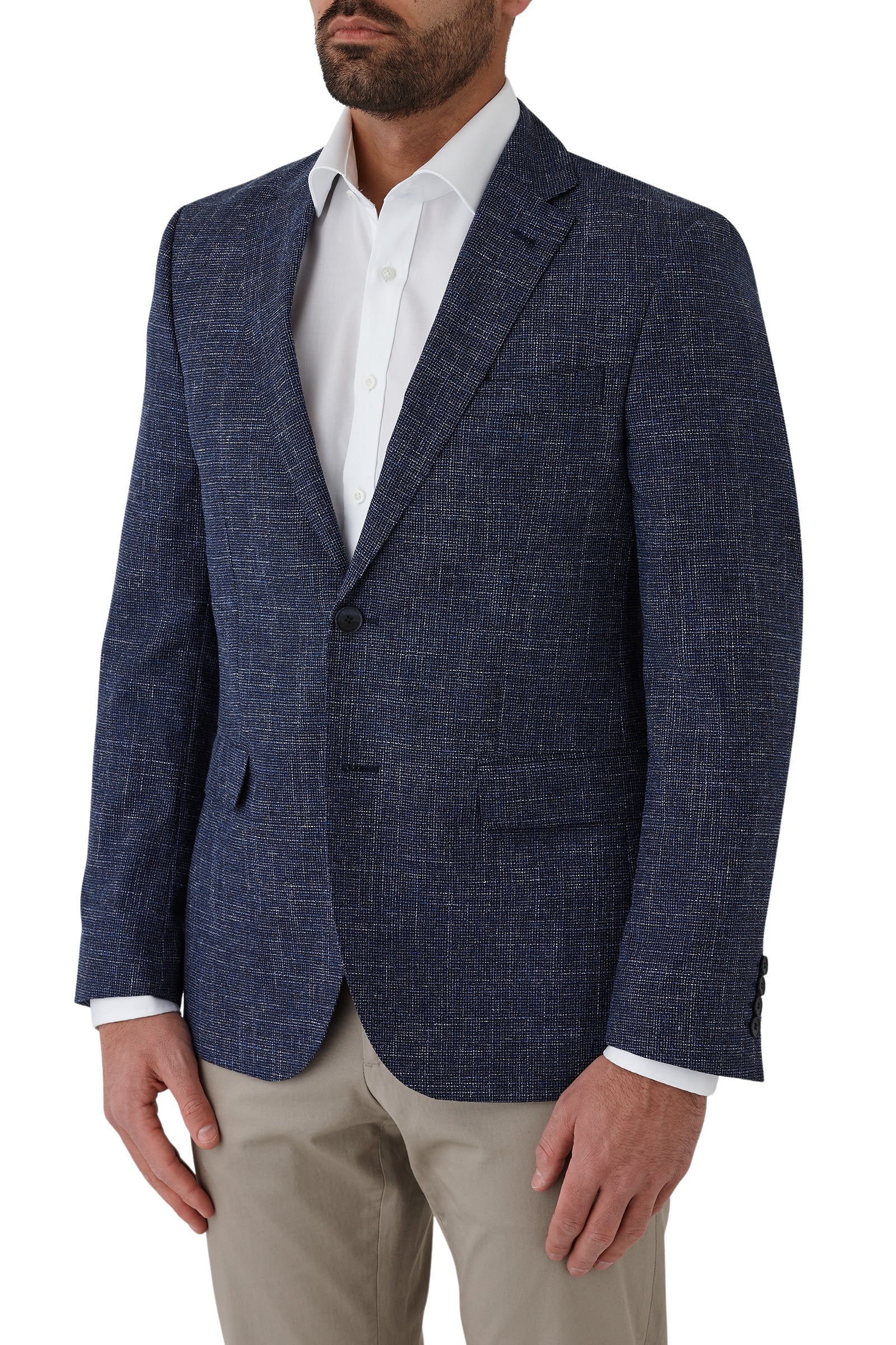 Hawthorn Jacket Blue Wool/Cotton/Linen