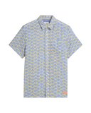 Printed Linen Regular Fit Short Sleeved