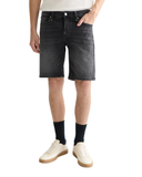 Ralston Regular Slim Fit Black Jeans Shorts