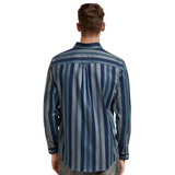 Essential Oxford Stripe Blue L/S