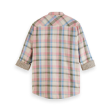 Yarn Dye Check Roll Up Shirt - Green