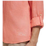 Linen shirt with roll-up sleeves