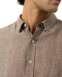 Casual Linen Shirt - Bark