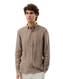 Casual Linen Shirt - Bark